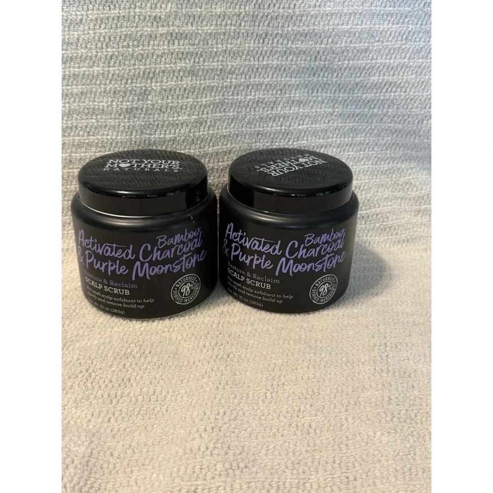 Not Your Mother's Activated Bamboo Charcoal & Purple Moonstone Scalp Scrub Lot 2